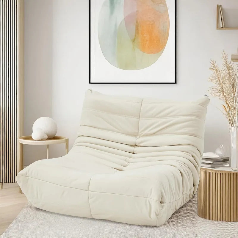Bean Bag Chair Togo Sofa with 28 Inch Memory Foam, Lightweight Faux Leather Lounger