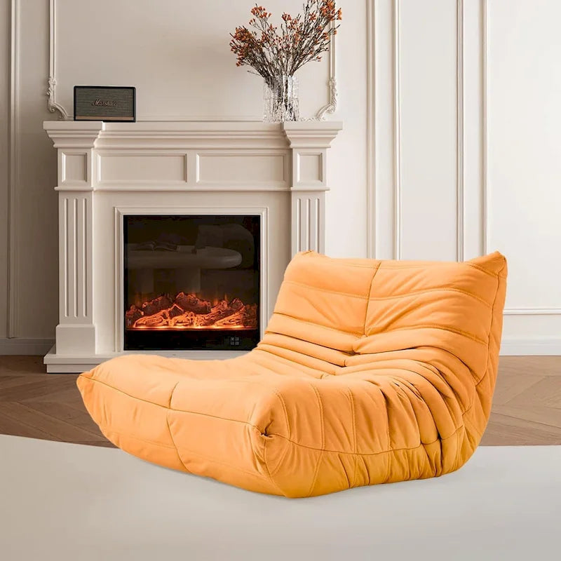 Bean Bag Chair Togo Sofa with 28 Inch Memory Foam, Lightweight Faux Leather Lounger