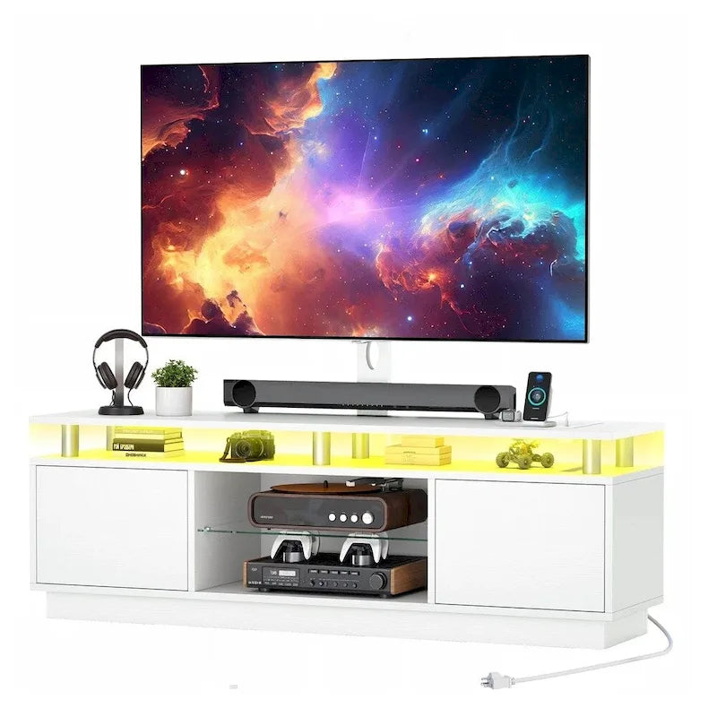 Mobile TV LED con supporto regolabile per TV da 75 pollici, prese elettriche - 73 pollici