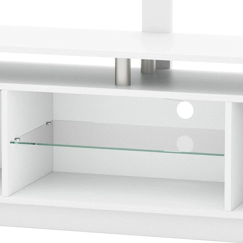 LED TV Stand with Adjustable Mount for 75 Inch TVs, Power Outlets - 73 Inches