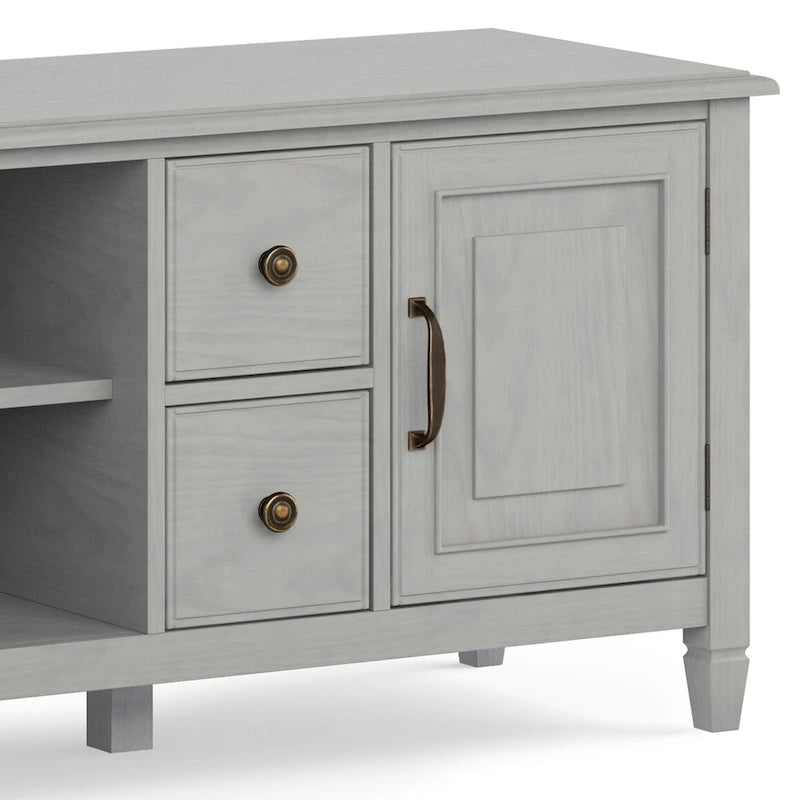 Solid Wood 72 Inch Wide Traditional TV Media Stand for TVs up to 80 Inches - 72 W x 18 D x 24 H Inches