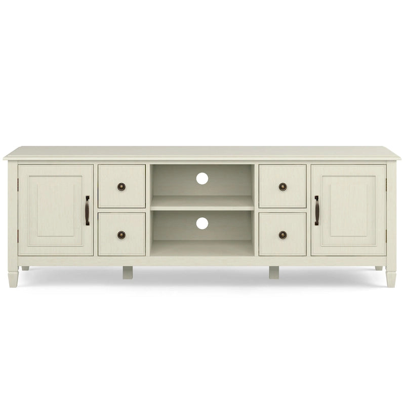 Solid Wood 72 Inch Wide Traditional TV Media Stand for TVs up to 80 Inches - 72 W x 18 D x 24 H Inches