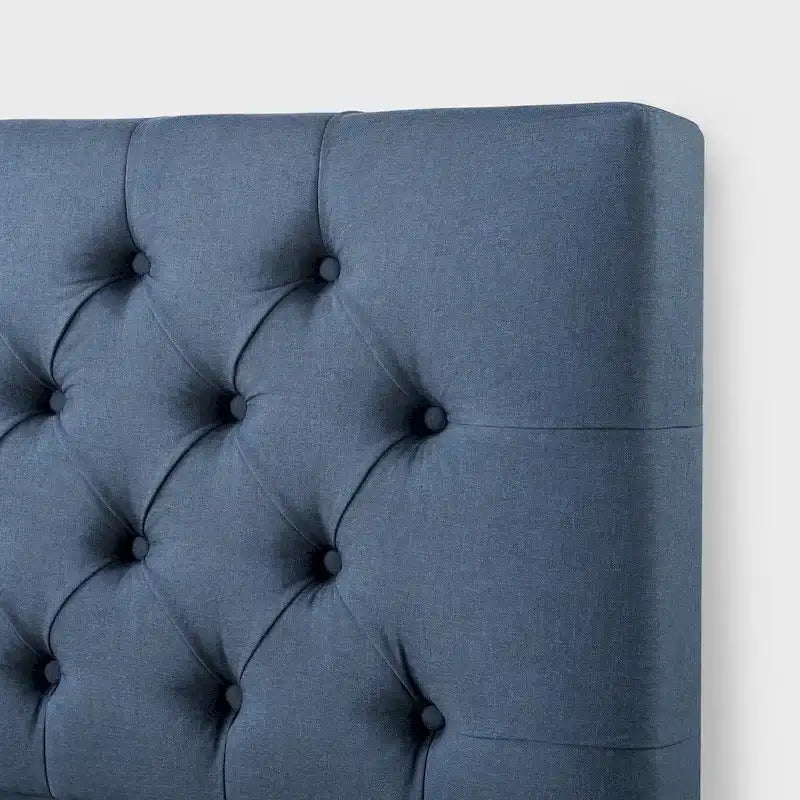 Upholstered Button-Tufted Platform Bed Frame