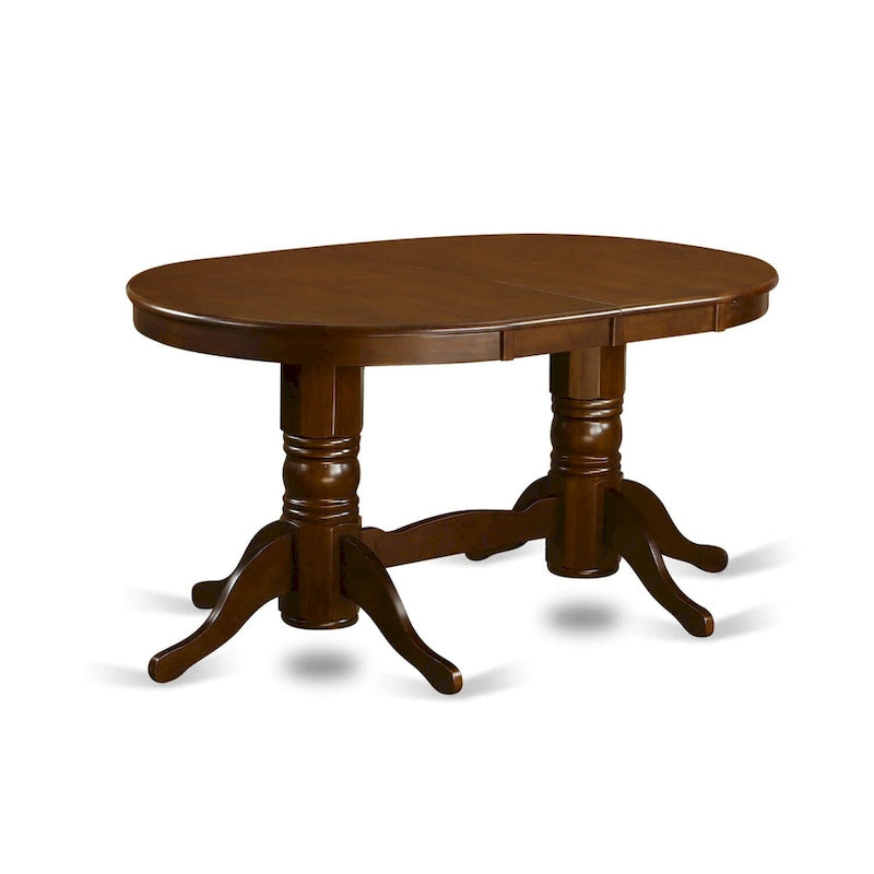 Oval Dining Table with Double Pedestal Base