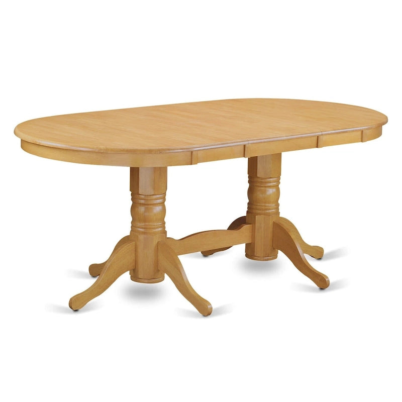 Oval Dining Table with Double Pedestal Base