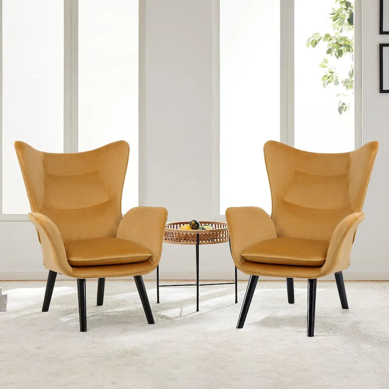 Upholstered Wingback Accent Chair - 40.55 H x 28.34 W x 33.1 D Inches