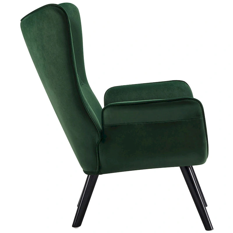 Upholstered Wingback Accent Chair - 40.55 H x 28.34 W x 33.1 D Inches