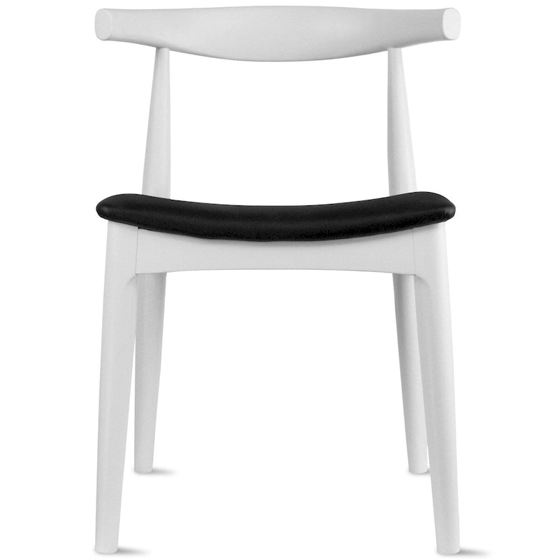 Solid Wood PU Leather Cushion Dining Chair with Padded Seat