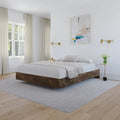 Bettgestell im Plattformdesign, Braun