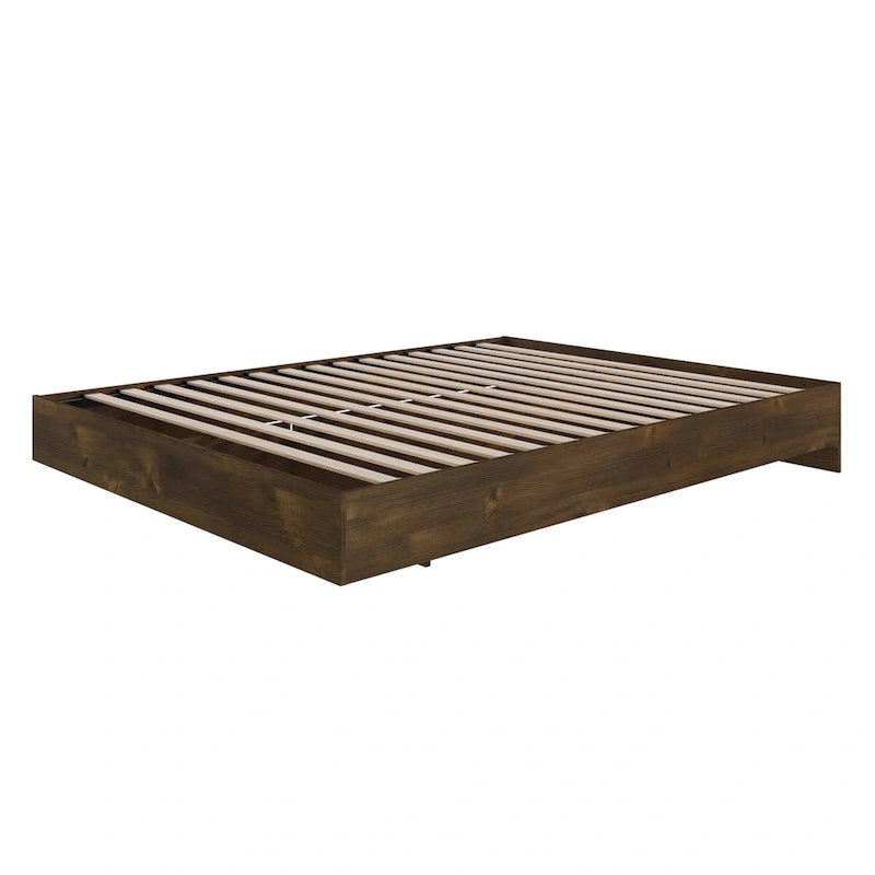 Bettgestell im Plattformdesign, Braun