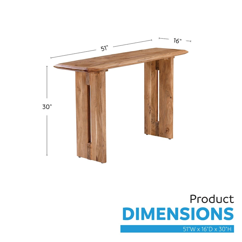 Holzkonsolentisch, 51 Zoll