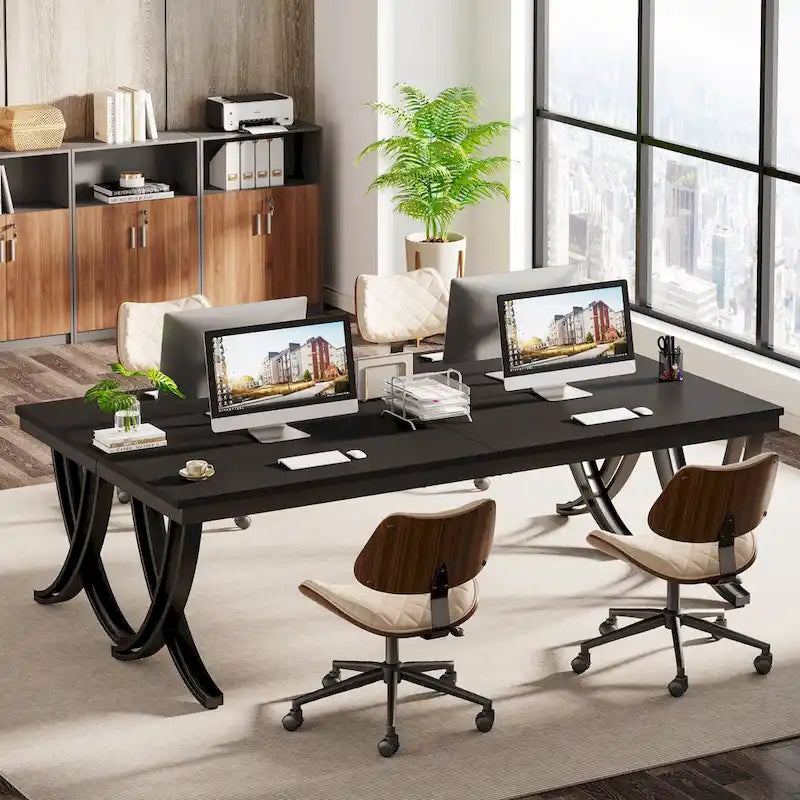 Conference Table for 6-8 People, 78 Inch Long Rectangular Seminar Table